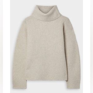 Vince Horizontal Rib Turtleneck Sweater (Cashmere + wool)